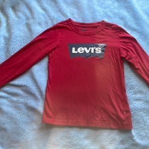 Children’s Long Sleeve T-shirt Levi’s Batwing Red Sz. 7